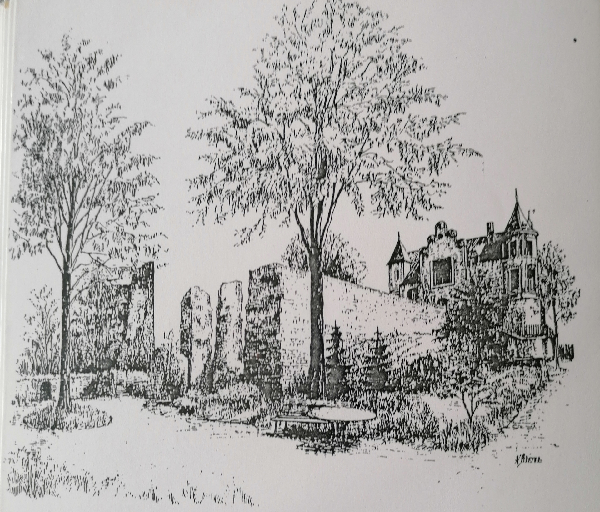 Burg und Schloss Windeck Zeichnung1